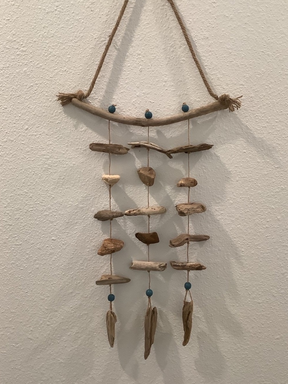Driftwood Art, Driftwood Beaded Mobile, Driftwood Mobile, Coastal Decor - Picture 5 of 7